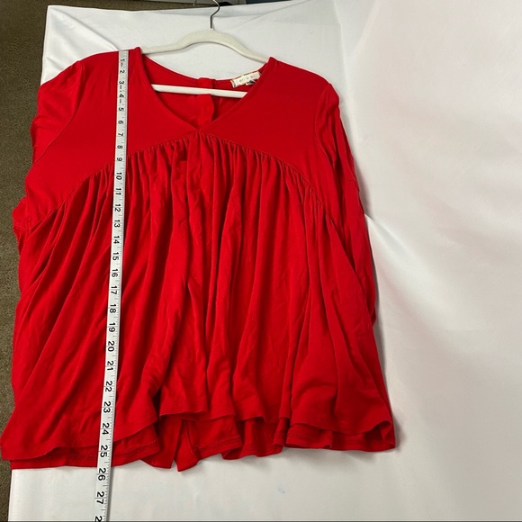 Anthropologie Eri + Ali Button Back Swing Top Red Size XL - Picture 8 of 9